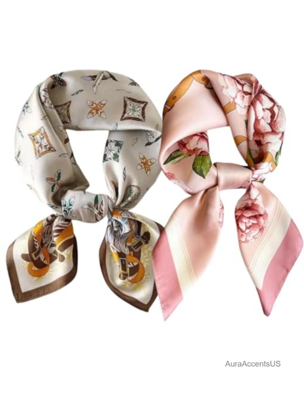 Silk Feeling Bandana Scarf Women Satin Hair Neck Scarves Wraps 27.5"
